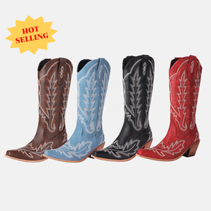 <span class=keywords><strong>Botas</strong></span> Vaqueras <span class=keywords><strong>Negras</strong></span> para <span class=keywords><strong>Mujer</strong></span>, Estilo Country y Western, Hechas a Mano, con Logotipo Personalizado OEM de CHENO, Nuevas, Vintage, al por Mayor, para Fabricantes de Ropa Vaquera - Product Image 3