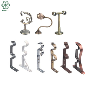 Phong cách Châu Âu đôi Rèm cực chân đế kim loại mạnh mẽ bên Trần cực khung cho <span class=keywords><strong>Curtain</strong></span> Rod - Product Image 6