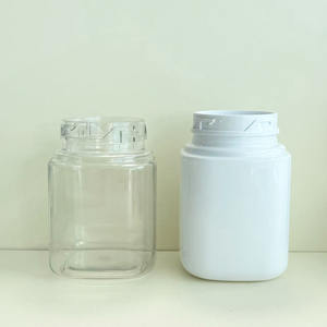 300cc 350cc 450ccグミ用スクエアプラスチックジャー製品スクエアグミビタミンボトルスクエアふた付き子供用抵抗キャップ - Product Image 4