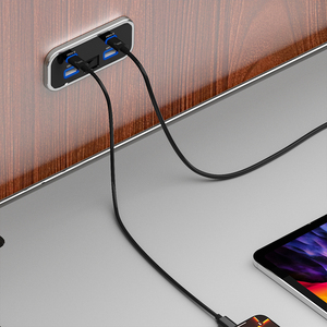 Nhà máy 4 USB sang trọng hình chữ nhật tuôn ra gắn kết 2 USB A và 2 loại C 12V 24V cổng USB sạc ổ cắm cho xe buýt xe RV biển - Product Image 5