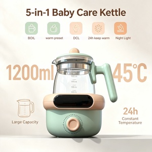 Nouvelle Bouilloire Électrique Thermostatique 5-en-<span class=keywords><strong>1</strong></span> pour Préparation de Lait Maternisé, Tendance 2026, Affichage Numérique Multifonction, 1200ml, Sans BPA - Product Image 1
