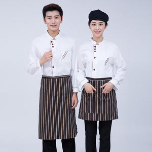 Fábrica al por mayor fino de manga larga Chef uniforme hornear comida rápida Hotel restaurante cocina uniforme de trabajo de un solo pecho - Product Image 1