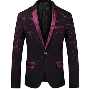 YSMARKET sıcak satış bir düğme takım elbise erkekler moda gece kulübü Slim Fit ceket erkekler lüks Blazer İş ceketler bahar sonbahar m-3XL