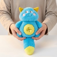 Jouet pour chien en peluche couineur Pawstar Blue Monster avec compartiment caché pour friandises, jouet à mâcher interactif, jouet durable pour animaux de compagnie, vente en gros OEM personnalisée