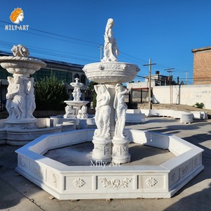 Yeni tasarım el oyma açık victoria Lady mermer kadın heykeli çeşme - Product Image 5