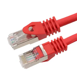 슈퍼 슬림 LAN 케이블 cat6A SSTP RJ45 이더넷 패치 코드 4 코어 케이블 제조업체 PVC 케이블 28AWG 30AWG 0.5m 1m 2m 3m 5m