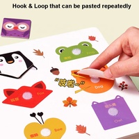 Toddler Early Education Paper Pasting Quiet Book Montessori Cognitive Learning Matching Puzzle Sticky Travel Activity Busy Book
