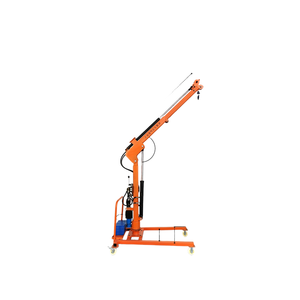 500kg 전기 유압 미니 텔레스코픽 붐 크레인 가정용 모바일 소형 크레인 - Product Image 1