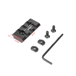 Base de conexión ultraligera de aleación de aluminio de alta calidad, 40x21mm, 3 ranuras, 21g, kit completo de fijación para caza al aire libre - Product Image 2