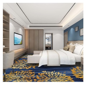 Su misura di lusso Hotel <span class=keywords><strong>tappeto</strong></span> rotolo di poliammide macchina trapuntato floreale blu morbido del casinò tappeti Tapis sala da ballo <span class=keywords><strong>camera</strong></span> da letto con STARZ - Product Image 1