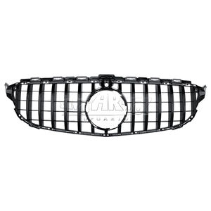 Haosheng W205 <span class=keywords><strong>calandre</strong></span> noire argentée sans emblème diamant C63 <span class=keywords><strong>AMG</strong></span> <span class=keywords><strong>GTR</strong></span> <span class=keywords><strong>calandre</strong></span> de pare-chocs pour Mercedes-Benz classe C W205 - Product Image 2