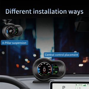 Alarmes de voiture affichage tête haute modèle <span class=keywords><strong>3</strong></span> modèle Y <span class=keywords><strong>HUD</strong></span> T9 LCD smart ECU lecteur de code de données compteur de vitesse pour voitures <span class=keywords><strong>Tesla</strong></span> - Product Image 4