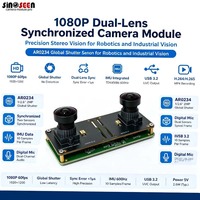 Modul Kamera Stereo USB3.0 Global Shutter FOV Lebar 1080P Output Raw 0bit Perekaman Lokal Kartu SD Untuk Pengumpulan Data Set Robot