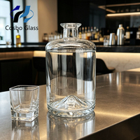 Botellas de Vidrio Personalizadas Directas de Fábrica para Vodka, Whisky, Tequila, Vino, Botella de Vino de Cristal Grueso de 500ml 700ml