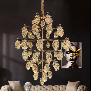 Accesorio de iluminación LED colgante, candelabro de luz colgante de <span class=keywords><strong>Cristal</strong></span> K9 de lujo moderno para sala de estar, dormitorio, <span class=keywords><strong>Bar</strong></span> - Product Image 4