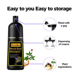 Joynna Shampooing à l'huile d'argan de qualité salon à double pompe Formule de crème pour cheveux noirs permanents Teinture pour cheveux sans peroxyde d'ammoniac - Product Image 3