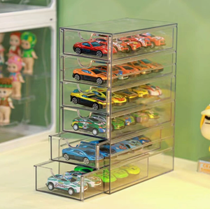 Organizzatore da <span class=keywords><strong>Scrivania</strong></span> Moderno Multifunzione <span class=keywords><strong>Trasparente</strong></span> Rettangolare Impilabile Portatile per Ufficio e Cosmetici J9999 - Product Image 4