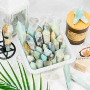 Der Neue Natürliche Amazonit Handgeschnitzter Kristallstab für Meditation Chakra-Ausgleich <span class=keywords><strong>Aura</strong></span>-Reinigung Heilende Energie - Product Image 6