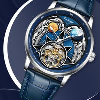 Reloj de Negocios de Lujo Premium para Hombre, Movimiento Mecánico, Acero Inoxidable, Cierre de Mariposa, Fondo de Caja Transparente, Cristal Mineral