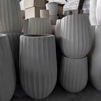 Ukuran besar putih gelombang Horizontal MgO dalam ruangan luar ruang penanam serat kaca Pot bunga