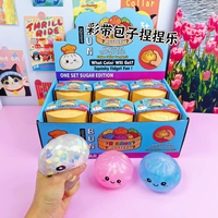 Jouet Squishy Dim Sum en forme de pain vapeur, grande taille 8,5 cm, mignon, scintillant, anti-stress, jouet à presser pour enfants, cadeau anti-anxiété