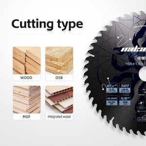 アメリカ製 静音プレス加工 プロ仕様 50T 円形鋸刃 184mm 適用価格 ATBチップ付き超硬鋸刃 - Product Image 6