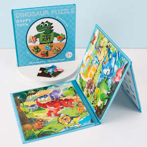 Puzzle personnalisé 1000 pièces en gros magnétique <span class=keywords><strong>dinosaure</strong></span> motif cognition puzzle <span class=keywords><strong>livre</strong></span> pliable éducatif silencieux jouet <span class=keywords><strong>livre</strong></span> pour enfants - Product Image 4