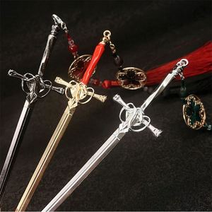 กิ๊บติดผมรูปดาบโลหะประดับพู่สำหรับผู้หญิง - Product Image 2