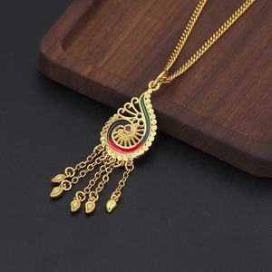 จี้ทองเหลืองชุบทอง 24K ลายสัตว์ สไตล์ฮิปฮอป สำหรับผู้หญิง เด็กผู้หญิง สไตล์ดูไบ ตุรกี อินเดีย เหมาะสำหรับงานแต่งงาน - Product Image 2