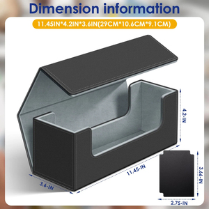 Boîte de rangement pour cartes à collectionner à fermeture magnétique pour plus de 800 cartes à manches - Product Image 2