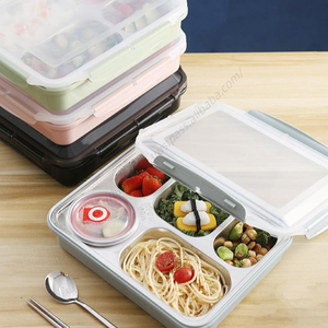 Lonchera de Acero Inoxidable Syh689 al por Mayor, Contenedor de Alimentos Bento con Múltiples Compartimentos para Llevar - Product Image 1