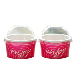 Custom Printed Yogurt Cup Design Paper Container Biodegradable Ice Cream Paper Cup