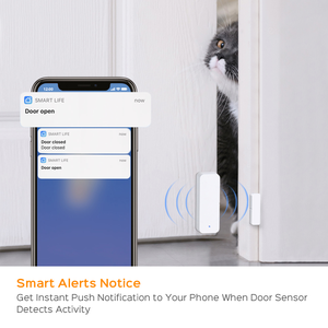 Hot Selling Security Alarm Smart Wifi Door Sensor Tuya Smartlife App Control Anti Theft House Window Panic Button <b>for</b> <b>Home</b> - Product Image 6