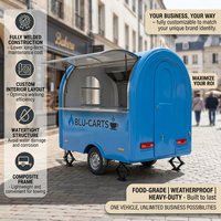 Remorque alimentaire multifonctionnelle pour la vente de glaces, de boissons et de restauration rapide, chariot alimentaire miniature mobile, remorque de restauration rapide