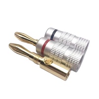 Prise banane en cuivre plaqué or Nakamichi moyen sans soudure 4MM sans LOGO prise de fil de haut-parleur audio