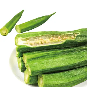 Vacuum fried okra Nutritious and healthy food Bulk hot selling Chinese vegetable chips Salty snacks No added pigment
