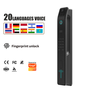 Kingsend Tuya <b>Smart</b> <b>WiFi</b> Electronic Fingerprint Door Lock Aluminum Wood Door <b>Camera</b> Security Digital Outdoor Gate Homes Hotels - Product Image 2