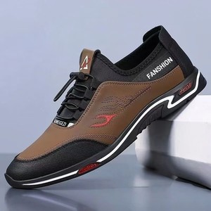 Zapatos Deportivos Casuales para Hombre Langge, Nuevos, de PU, Bajos, Cómodos, Suaves, Antideslizantes, Transpirables, con Cordones - Product Image 3