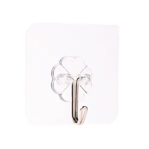 Adhesive Kitchen Wall Hooks Heavy Duty Nail Free Sticky Hangers with Stainless Utility Towel Bath Ceiling Hooks