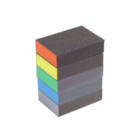 Éponge de ponçage colorée en mousse haute densité OEM, épaisseur 25 mm, pour polissage de meubles, utilisation humide ou sèche, tampon de ponçage manuel coloré