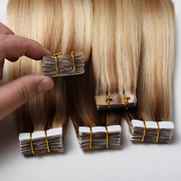 Extensions de cheveux naturels européens à bandes adhésives en gros, double épaisseur, cuticules intactes, Remy Tape Ins
