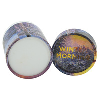 Boîte à bougies artisanales personnalisées avec logo, emballage en carton recyclé de qualité alimentaire, tube en carton avec fermeture magnétique, design cylindrique pour cadeau artisanal