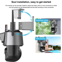 Cámara de Seguridad Solar Inteligente 4G con Wifi para el Hogar, Doble Pantalla, 6MP, Doble Lente, Seguimiento Automático, Impermeable, para Exteriores