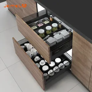 Full aluminium alloy pull out basket kitchen modular drawer basket
