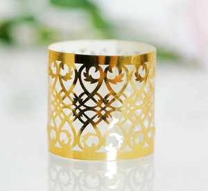 Porte-serviettes en papier ajouré personnalisé, 1 pièce, pour la maison, décoration <span class=keywords><strong>de</strong></span> Banquet <span class=keywords><strong>de</strong></span> mariage, anneau - Product Image 3