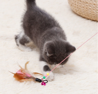 Plume Teaser Baguette Simulation Interactive Oiseau Volant Chat Jouet Ce Battement Oiseau Chat Jouet
