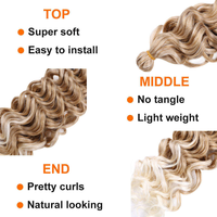 Cheveux synthétiques en crochet style Hawaïen 120g - Tresses Goddess Beach Curl - Fibre ignifuge de qualité supérieure