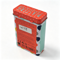 Boîte en fer blanc rectangulaire écologique de qualité alimentaire du Guangdong avec couvercle à charnière pour bonbons et menthes, idéale pour la promotion