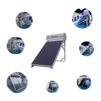Chauffe-eau solaire à plaque plate 200L en acier inoxydable 316L, pressurisé, pour extérieur, garage, usage domestique, durable, économe en énergie, idéal pour les zones côtières