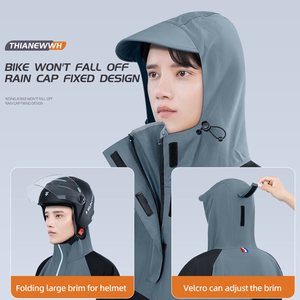 <span class=keywords><strong>Poncho</strong></span> de pluie extra-long et épaissi avec <span class=keywords><strong>manches</strong></span>, unisexe, imperméable intégral pour moto électrique et conduite - Product Image 6